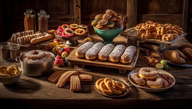 mesa-llena-comida-que-incluye-variedad-pasteles_24640-103061